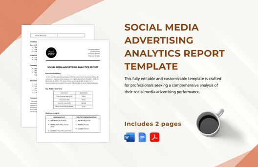 Social Media Advertising Analytics Report Template