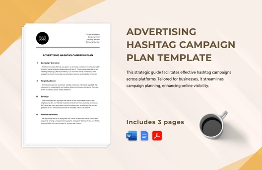 Advertising Hashtag Campaign Plan Template