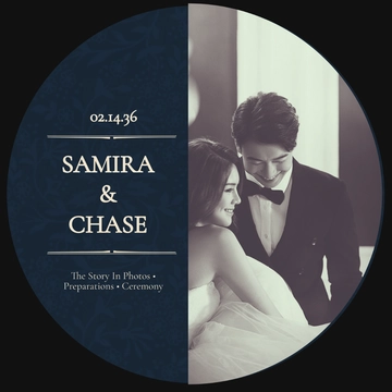 Free Wedding CD/DVD Cover Label Template to Edit Online
