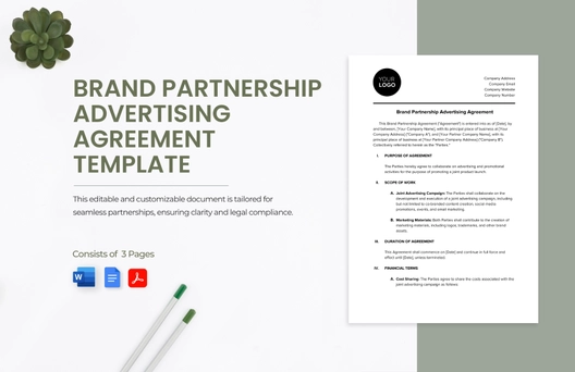Brand Partnership Advertising Agreement Template