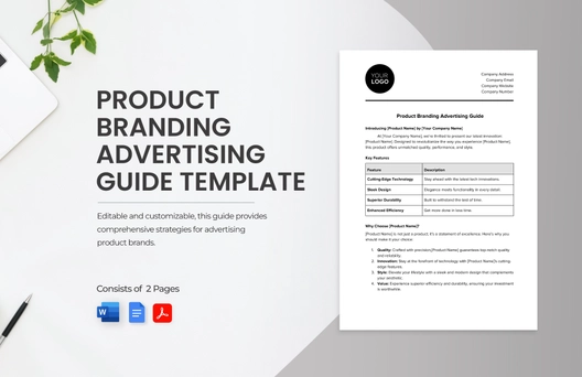 Product Branding Advertising Guide Template