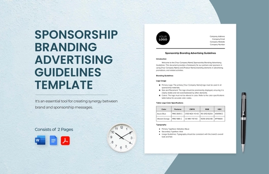 Sponsorship Branding Advertising Guidelines Template