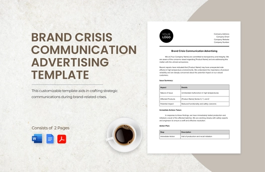 Brand Crisis Communication Advertising Template