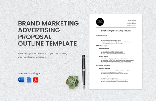 Brand Marketing Advertising Proposal Outline Template