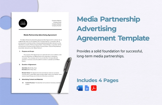 Media Partnership Advertising Agreement Template