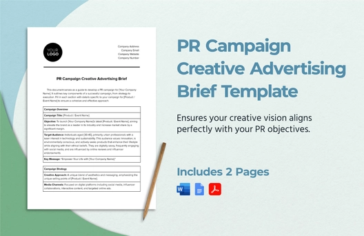 PR Campaign Creative Advertising Brief Template