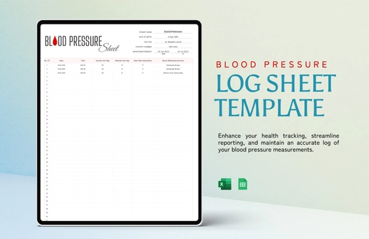 Blood Pressure Log Sheet Template