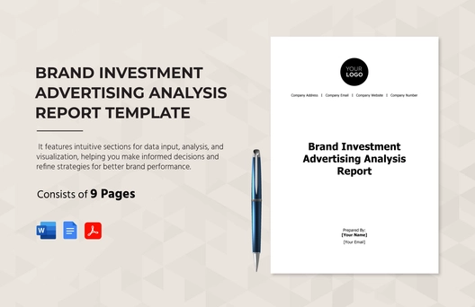 Brand Investment Advertising Analysis Report Template