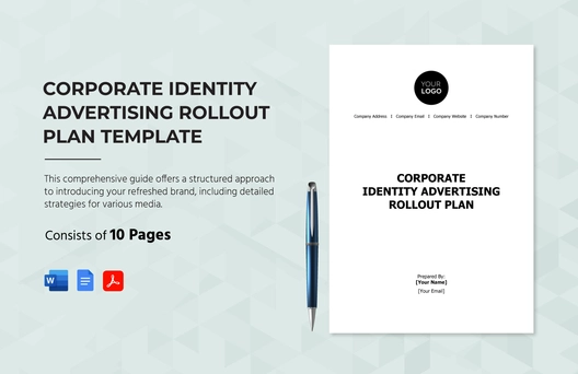 Corporate Identity Advertising Rollout Plan Template