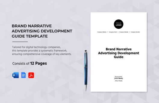 Brand Narrative Advertising Development Guide Template