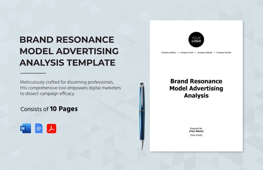 Brand Resonance Model Advertising Analysis Template