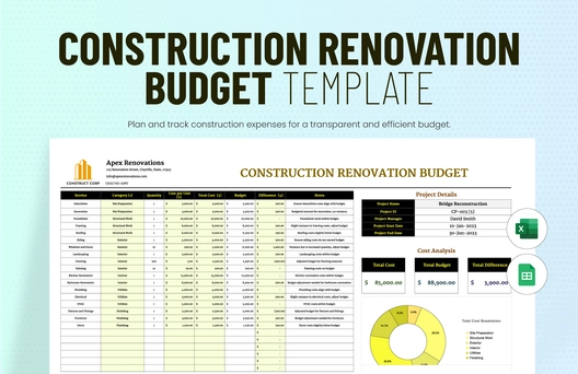 Construction Renovation Budget Template