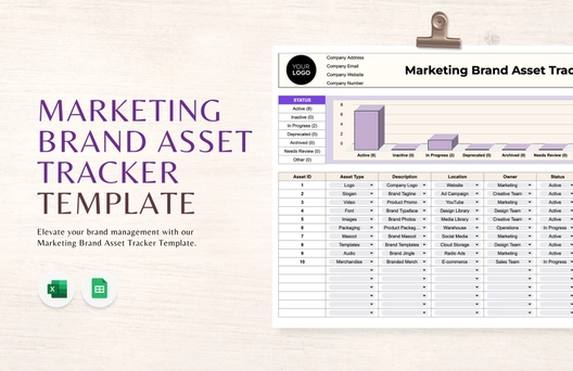 Marketing Brand Asset Tracker Template