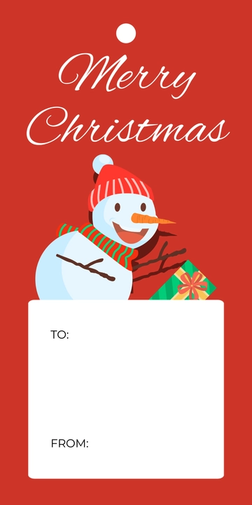 Free Merry Christmas Gift Tag Template to Edit Online