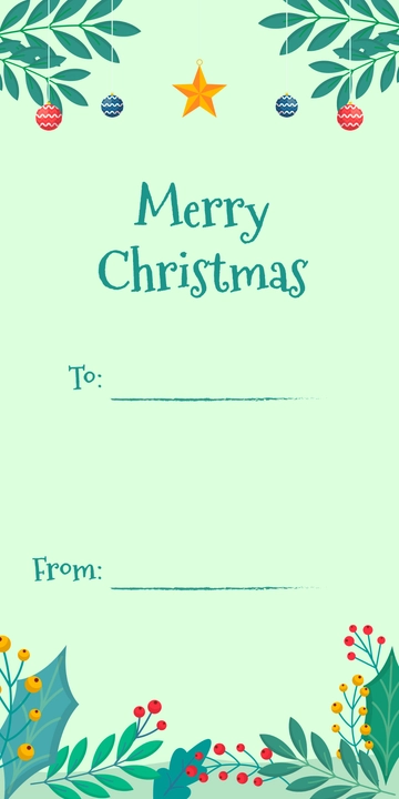 Free Blank Christmas Gift Tags Template to Edit Online