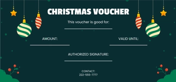 Free Blank Christmas Voucher Template to Edit Online