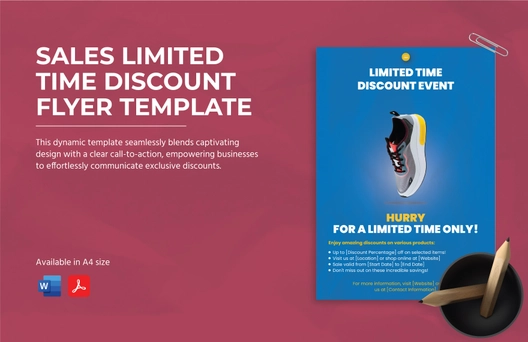 Sales Limited Time Discount Flyer Template
