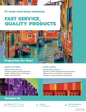 Rental Broker Flyer Template