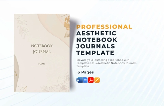 Aesthetic Notebook Journals Template