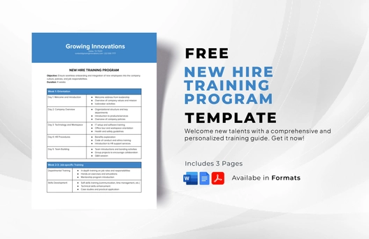 New Hire Training Program Template