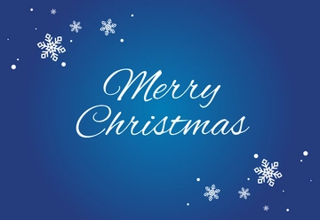 Free Blank Blue Christmas Card Template to Edit Online