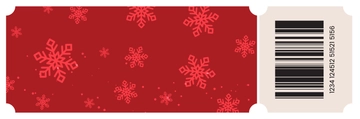 Free Blank Christmas Ticket Template to Edit Online