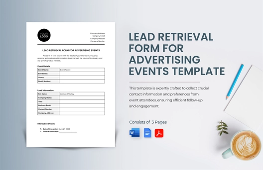 Lead Retrieval Form for Advertising Events Template