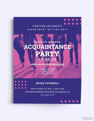 School Party Flyer Template