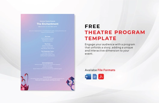 Theatre Program Template