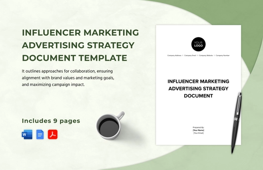 Influencer Marketing Advertising Strategy Document Template