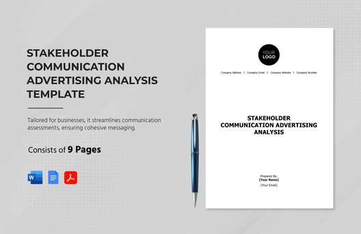 Stakeholder Communication Advertising Analysis Template