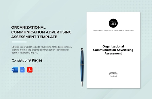 Organizational Communication Advertising Assessment Template