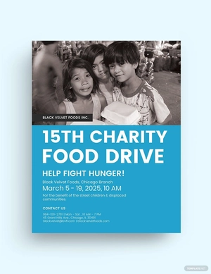 Charity Food Drive Flyer Template
