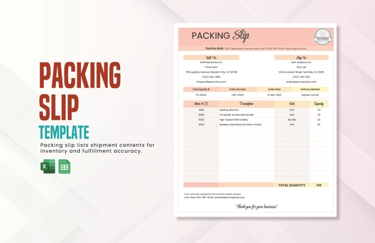 Packing Slip Template