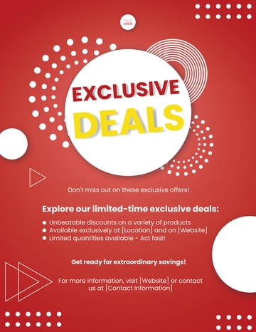 Sales Exclusive Deals Flyer Template