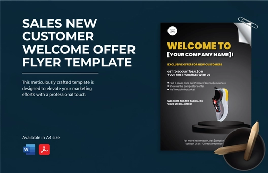 Sales New Customer Welcome Offer Flyer Template