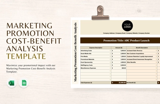 Marketing Promotion Cost-Benefit Analysis Template