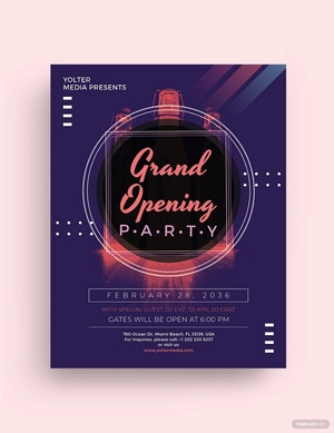 Grand Opening Party Flyer Template