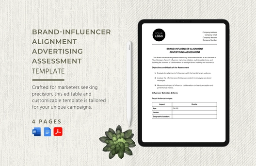Brand-Influencer Alignment Advertising Assessment Template