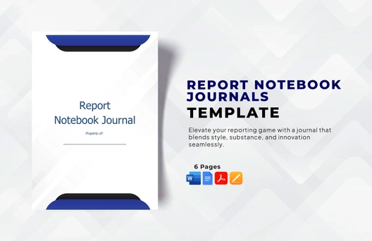 Report Notebook Journals Template