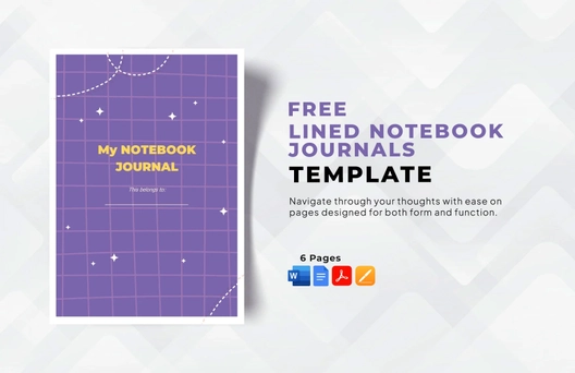Lined Notebook Journals Template