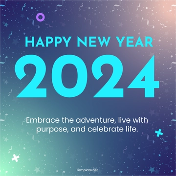 Free New Year 2024 Instagram Post Template to Edit Online