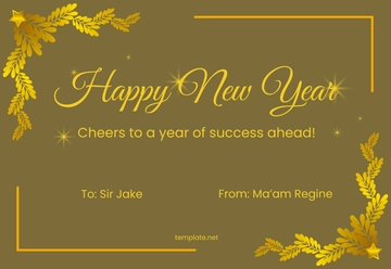 Free New Year's Day Note to Employees Template to Edit Online