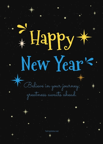 Free Inspirational New Year Wishes Template to Edit Online