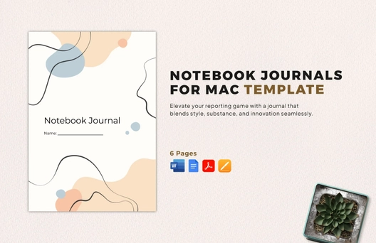 Notebook Journals for Mac Template