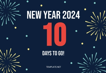 Free New Year 2024 Countdown Card Template to Edit Online