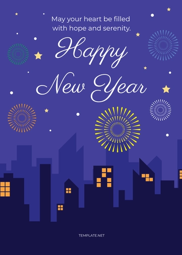 Free Happy New Year 2024 Wishes Template to Edit Online
