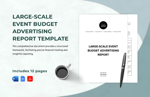 Large-Scale Event Budget Advertising Report Template