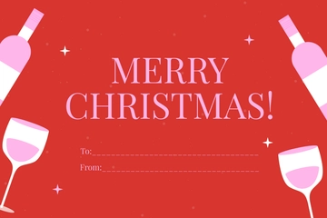 Free Christmas Wine Label Template to Edit Online