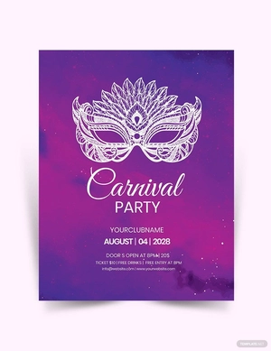 Mardi Gras Carnival Flyer template